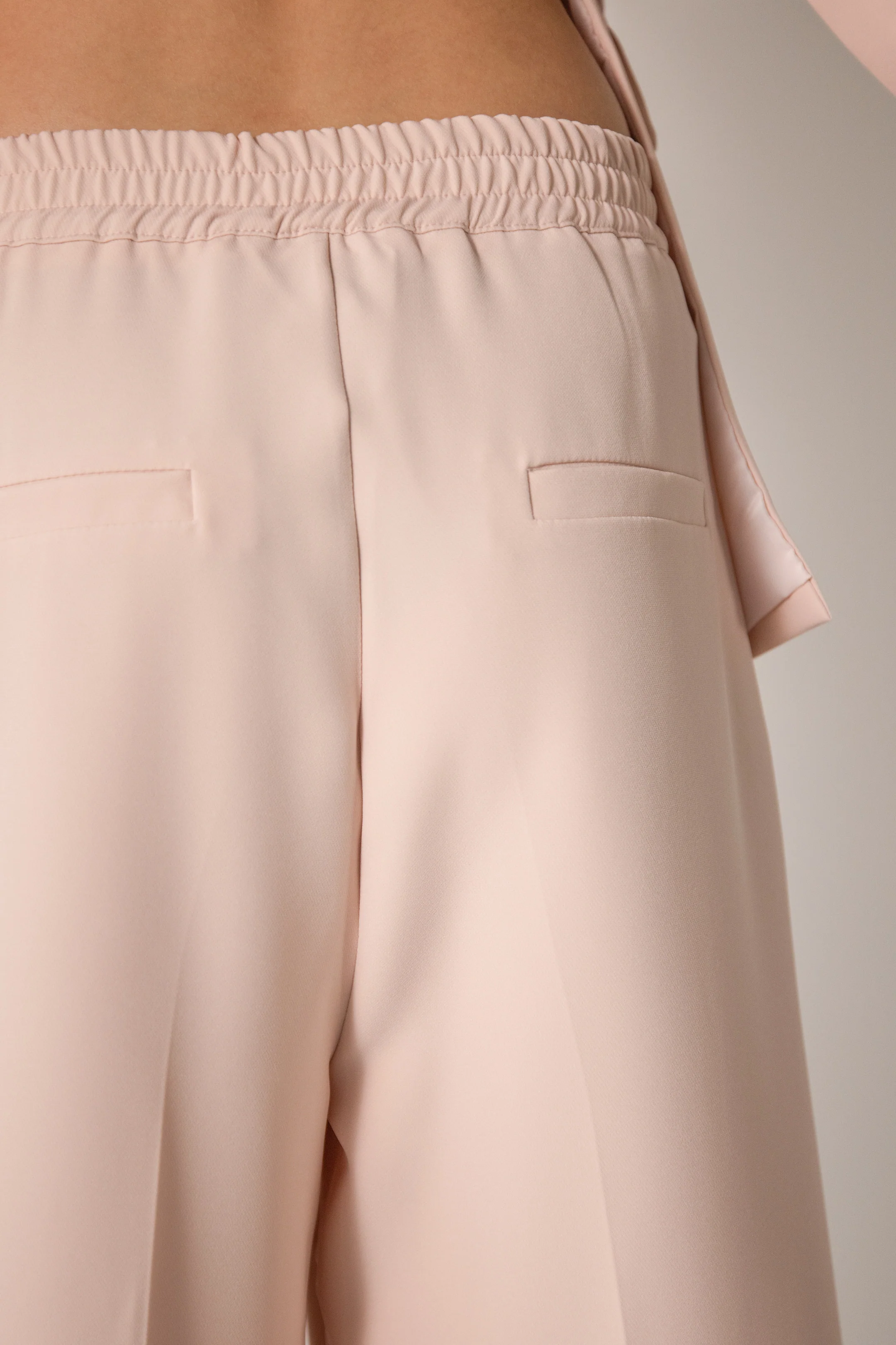 Spencer Tailored Elastic Waist Trousers | Dusty Pink - Image 6