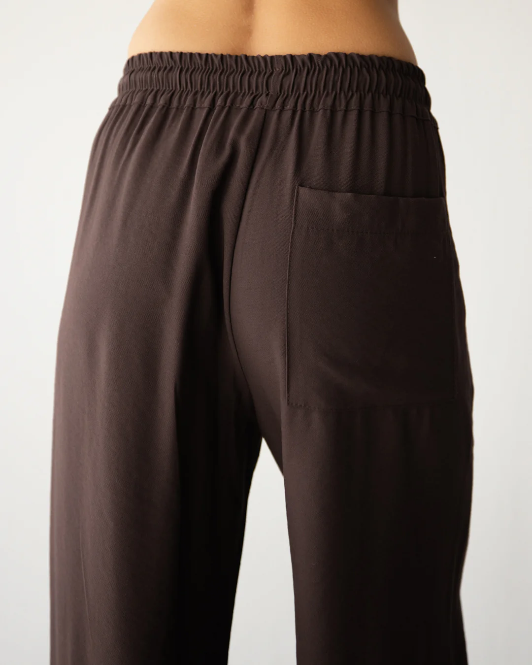Sylvia Elastic Waist Trousers | Espresso Brown - Image 5