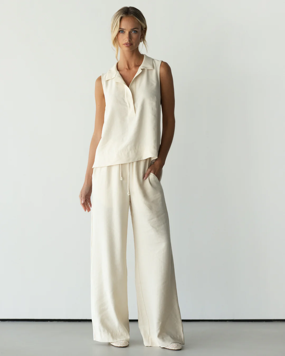 Sylvia Vest Top | Ivory - Image 2