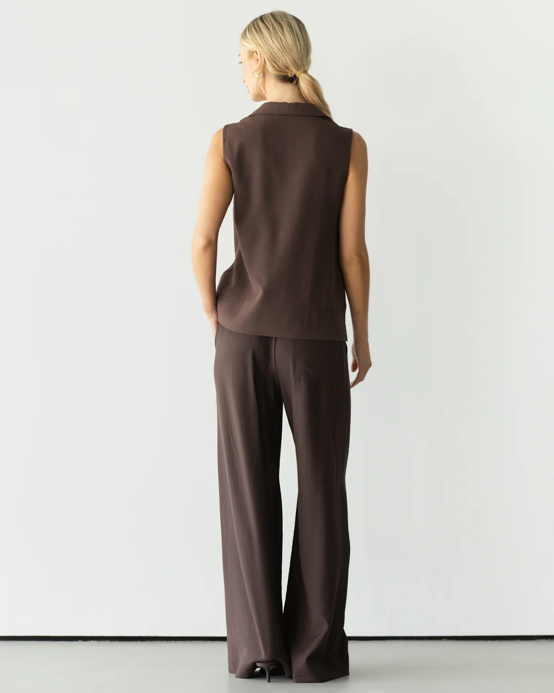 Sylvia Vest Top | Espresso Brown - Image 4