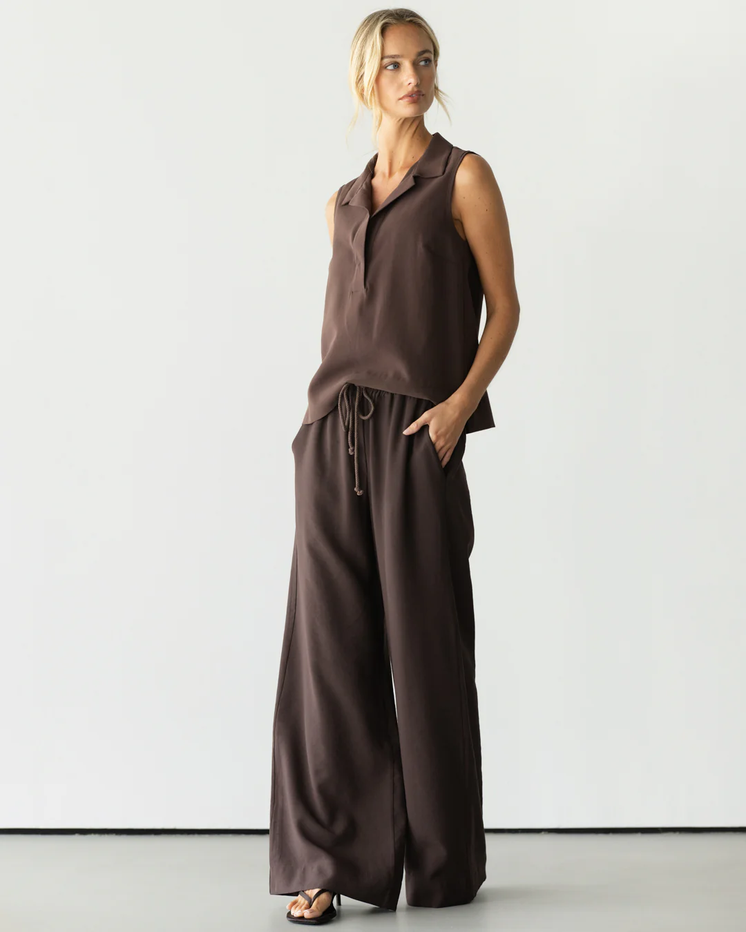 Sylvia Vest Top | Espresso Brown - Image 5