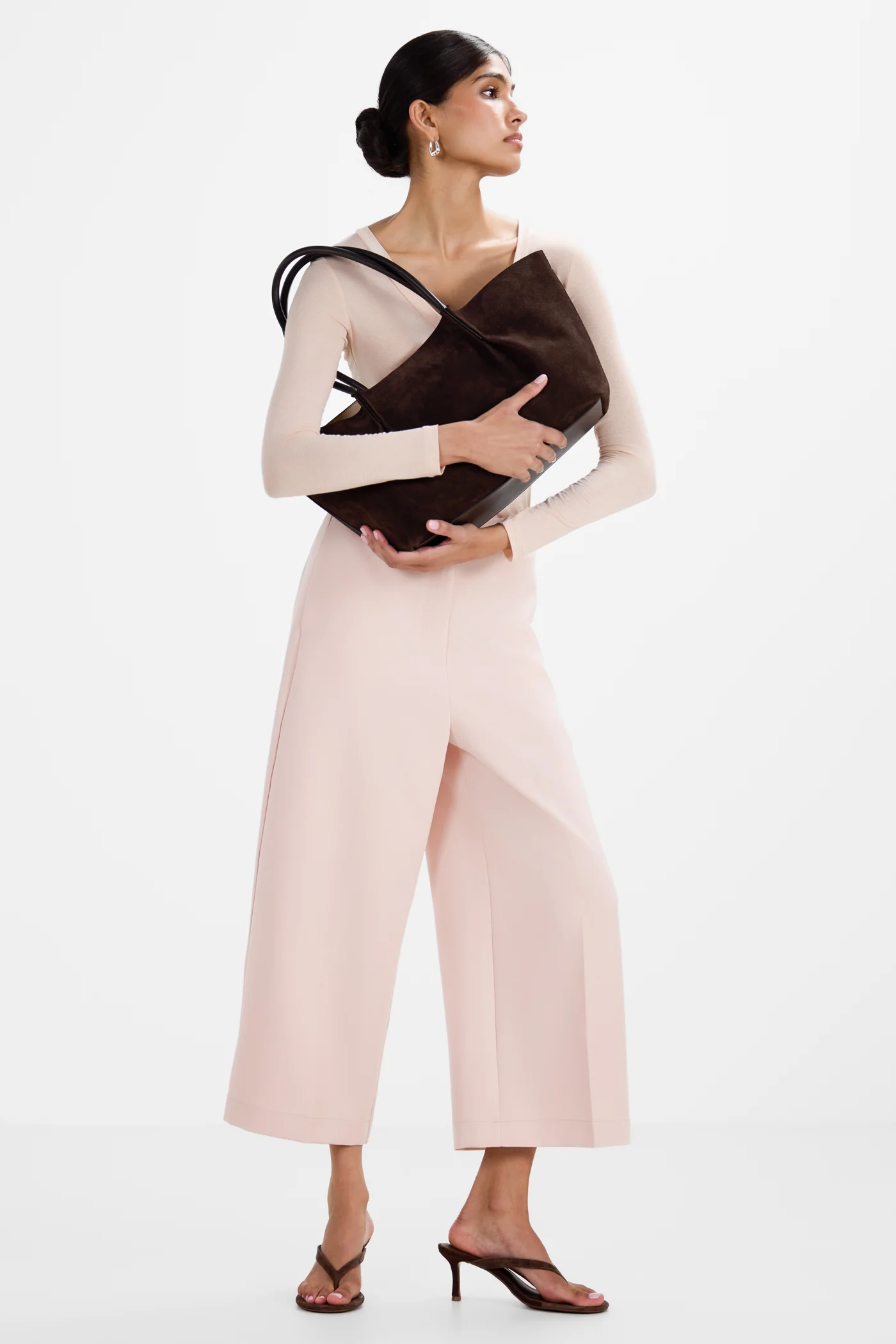 Sylvie V Neck Featherweight Top | Blush | Modal-Silk - Image 8