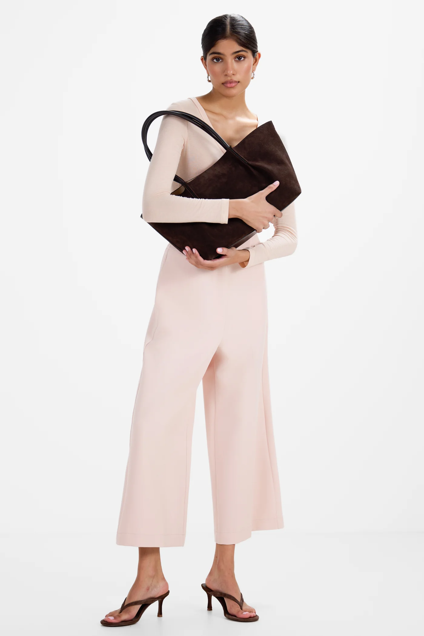 Sylvie V Neck Featherweight Top | Blush | Modal-Silk - Image 9