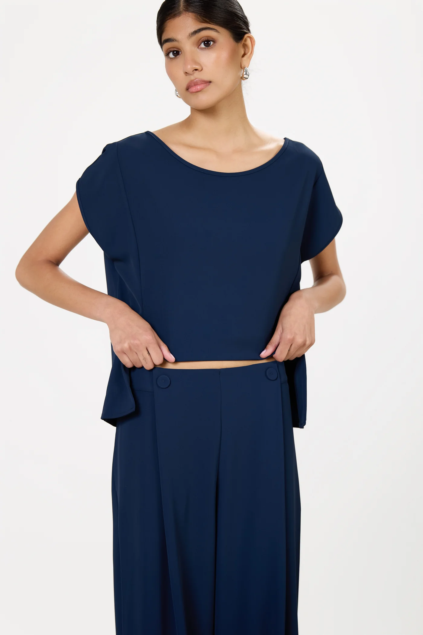 Blanchett Pleated Trousers | Navy - Image 6