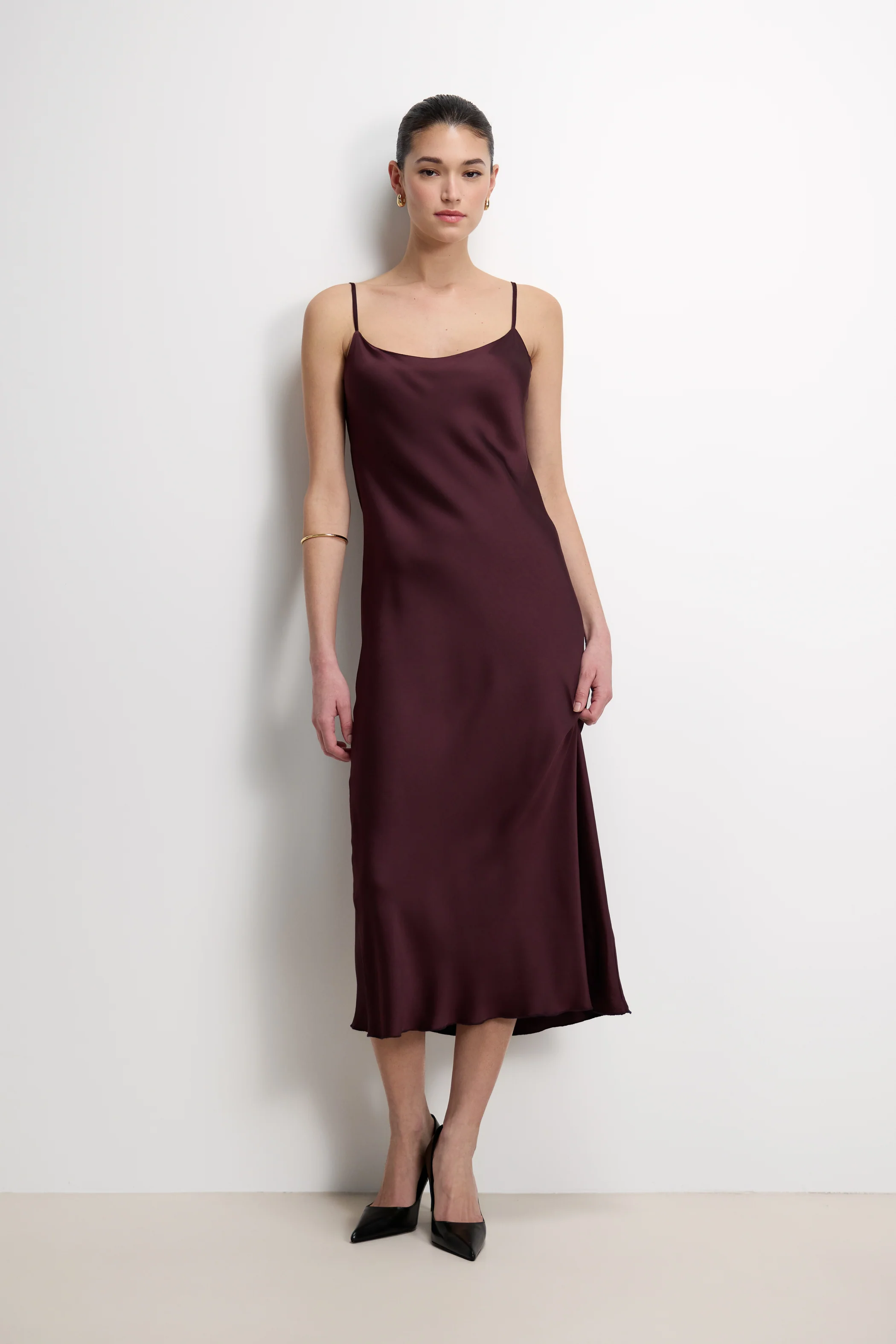 Vionne Strappy Satin Dress | Amethyst Plum - Image 5