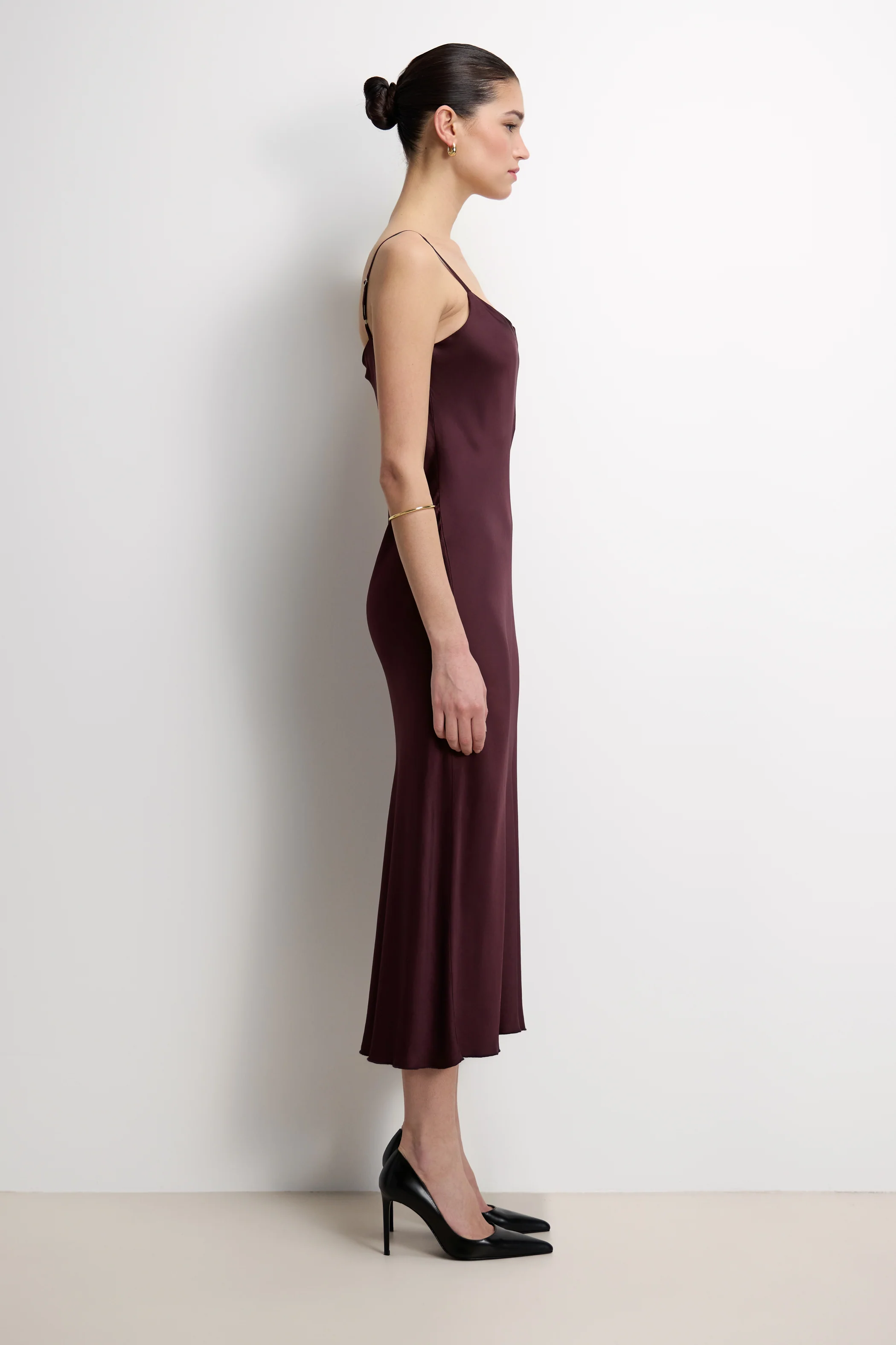 Vionne Strappy Satin Dress | Amethyst Plum - Image 6