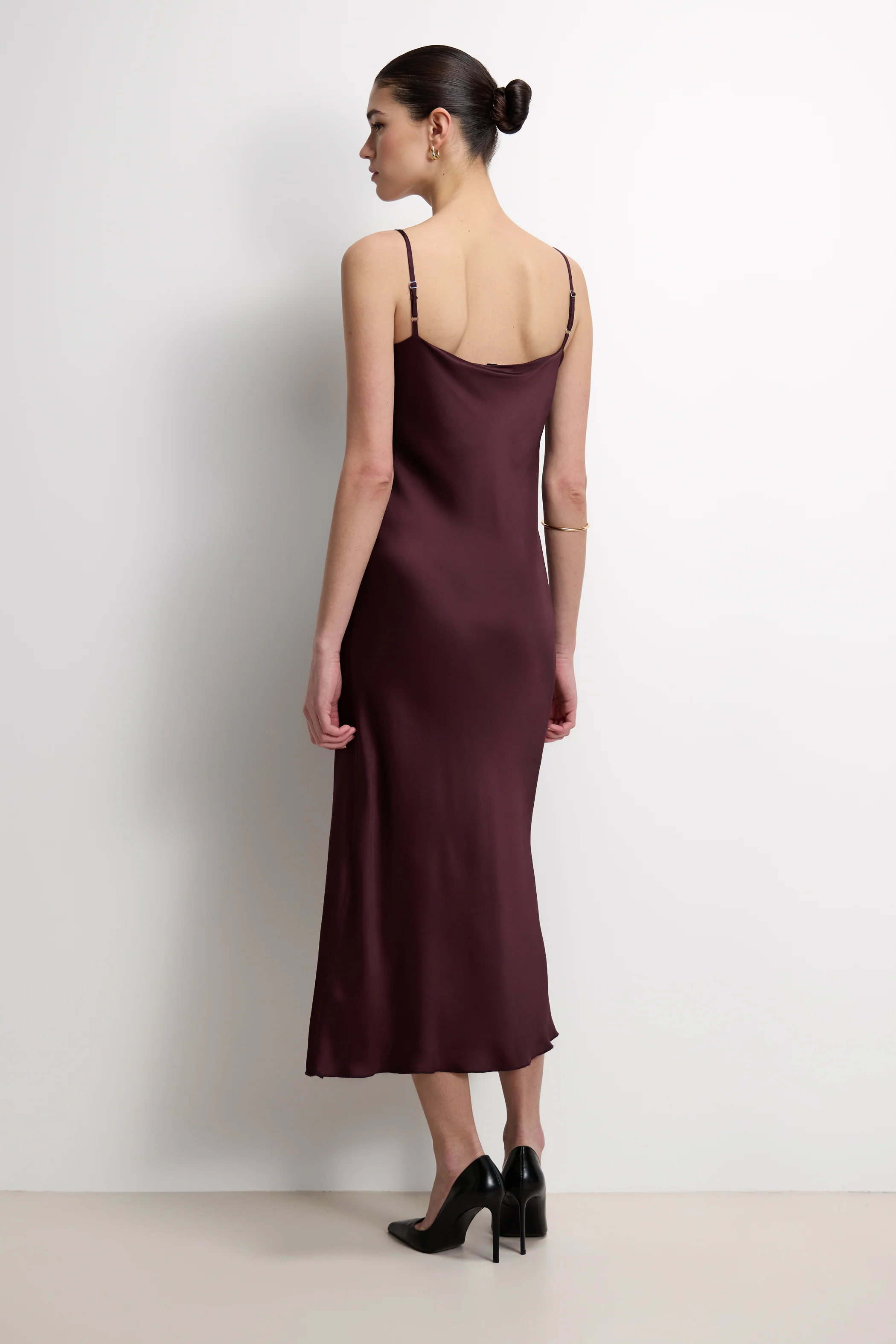 Vionne Strappy Satin Dress | Amethyst Plum - Image 7