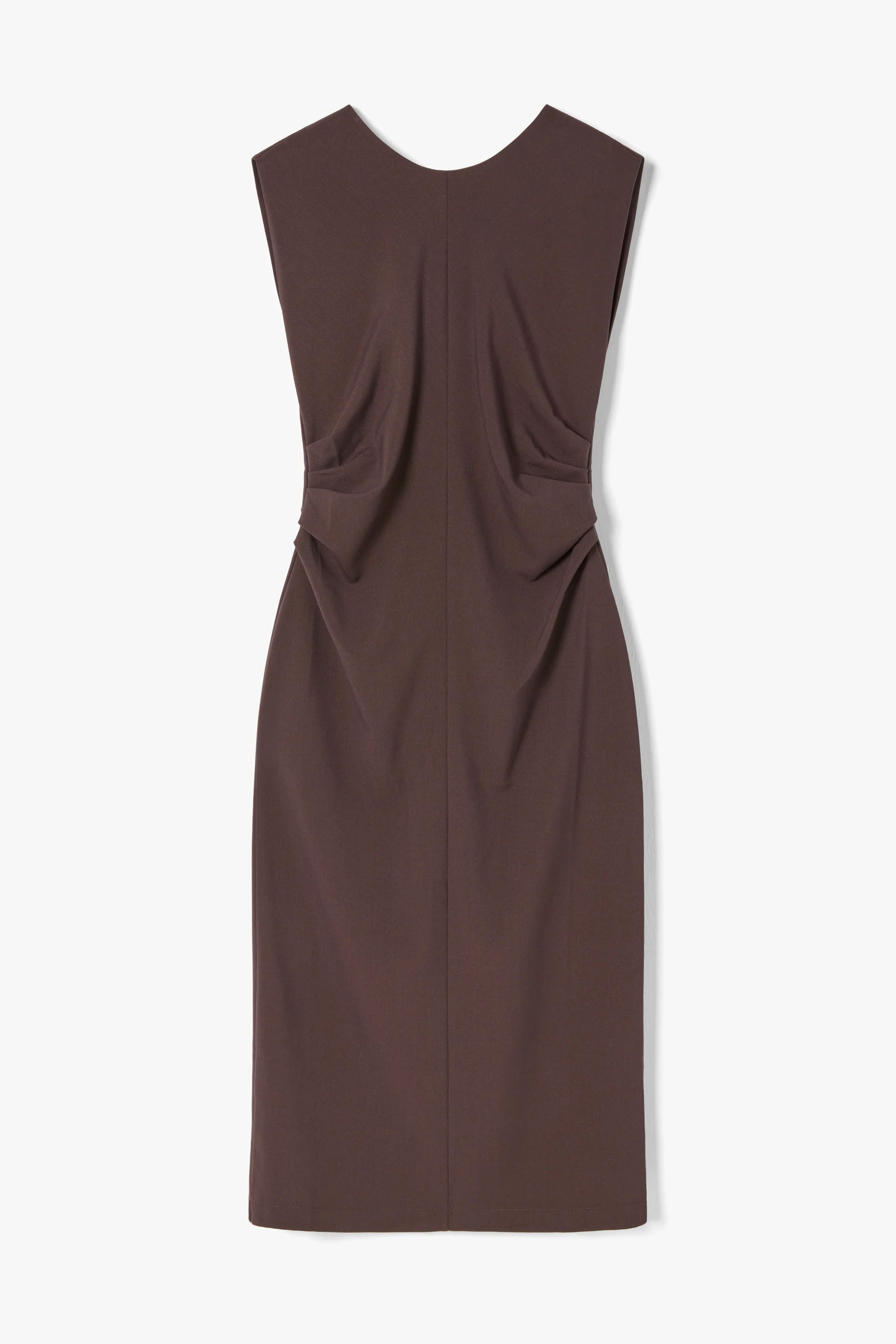 Neve Ruched Dress | Espresso Brown - Image 8