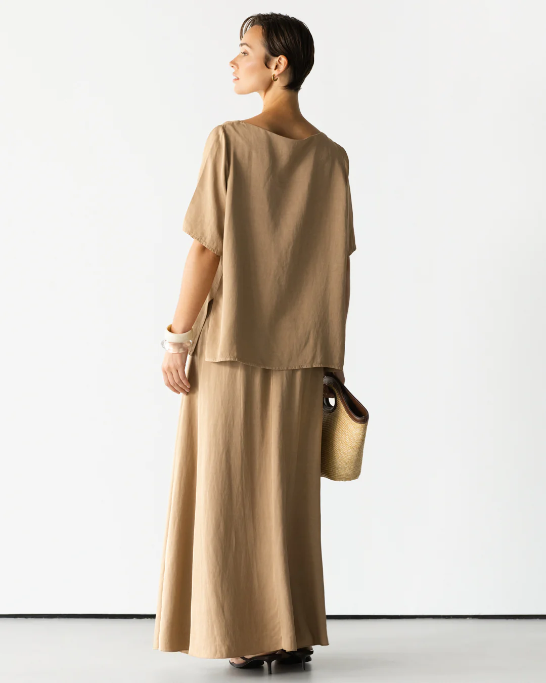 Esther Boxy Tee | Beige - Image 2