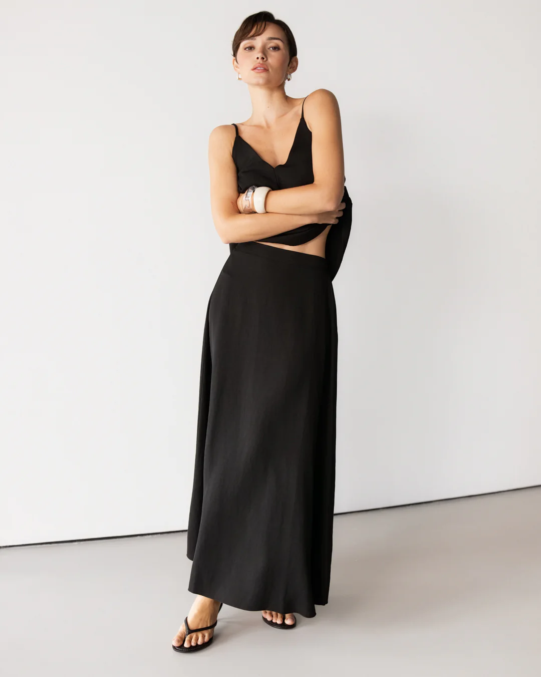 Willa Elastic Waist Skirt | Black - Image 5
