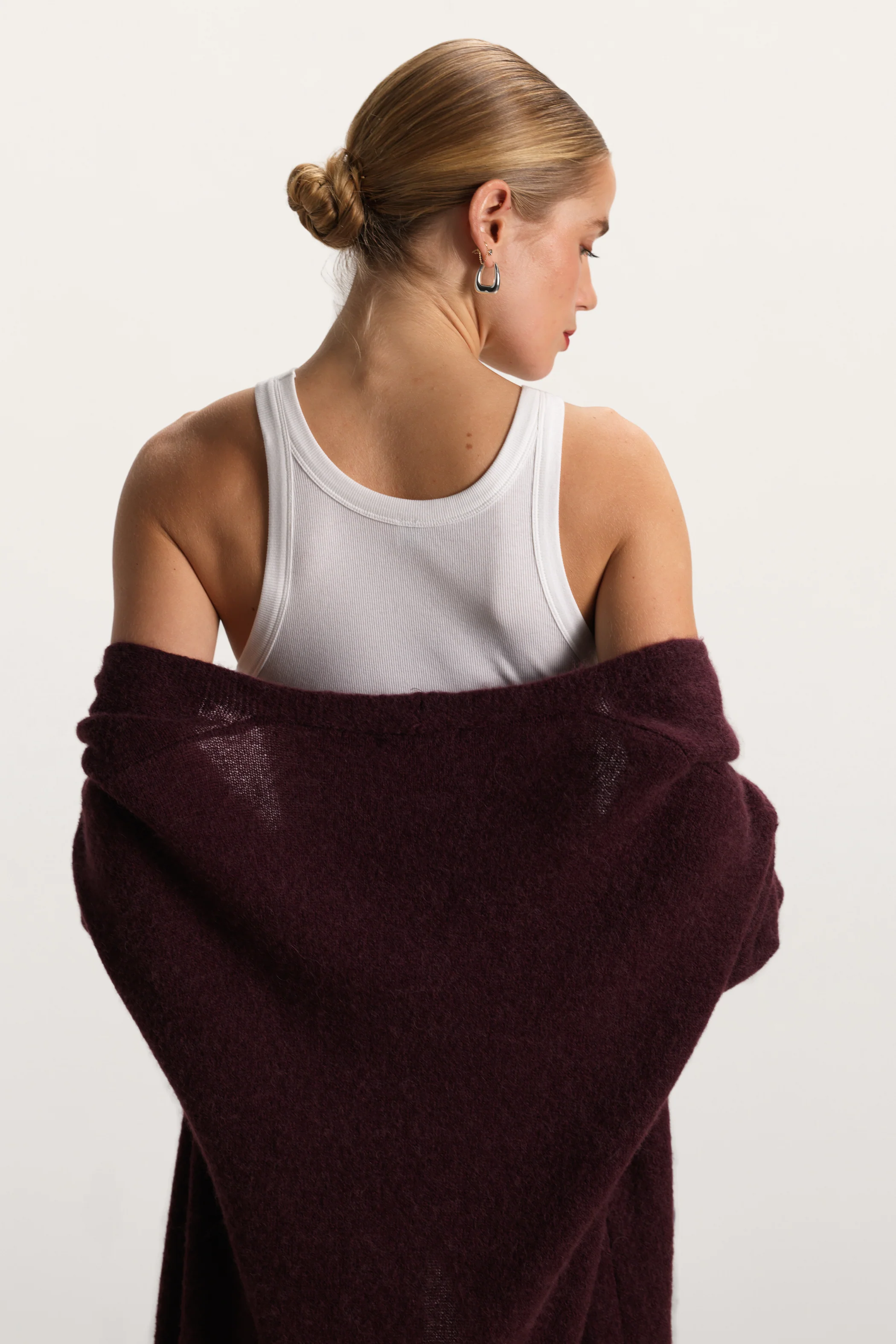 Yasmin Open Cardigan | Amethyst Plum | Alpaca Blend - Image 4