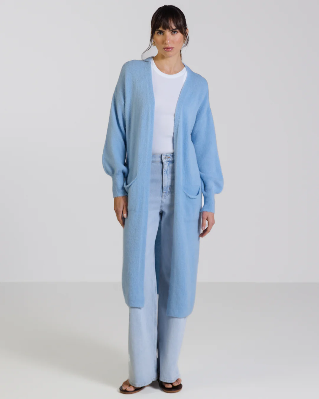 Yasmin Open Cardigan | Light Blue | Alpaca Blend - Image 8