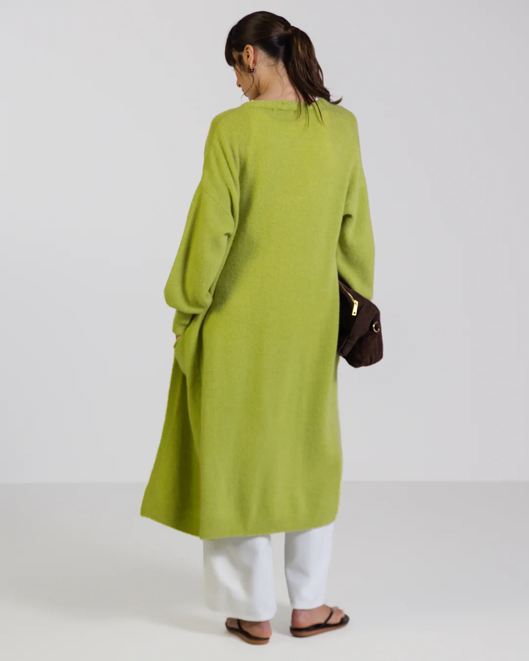 Yasmin Open Cardigan | Lime | Alpaca Blend - Image 6