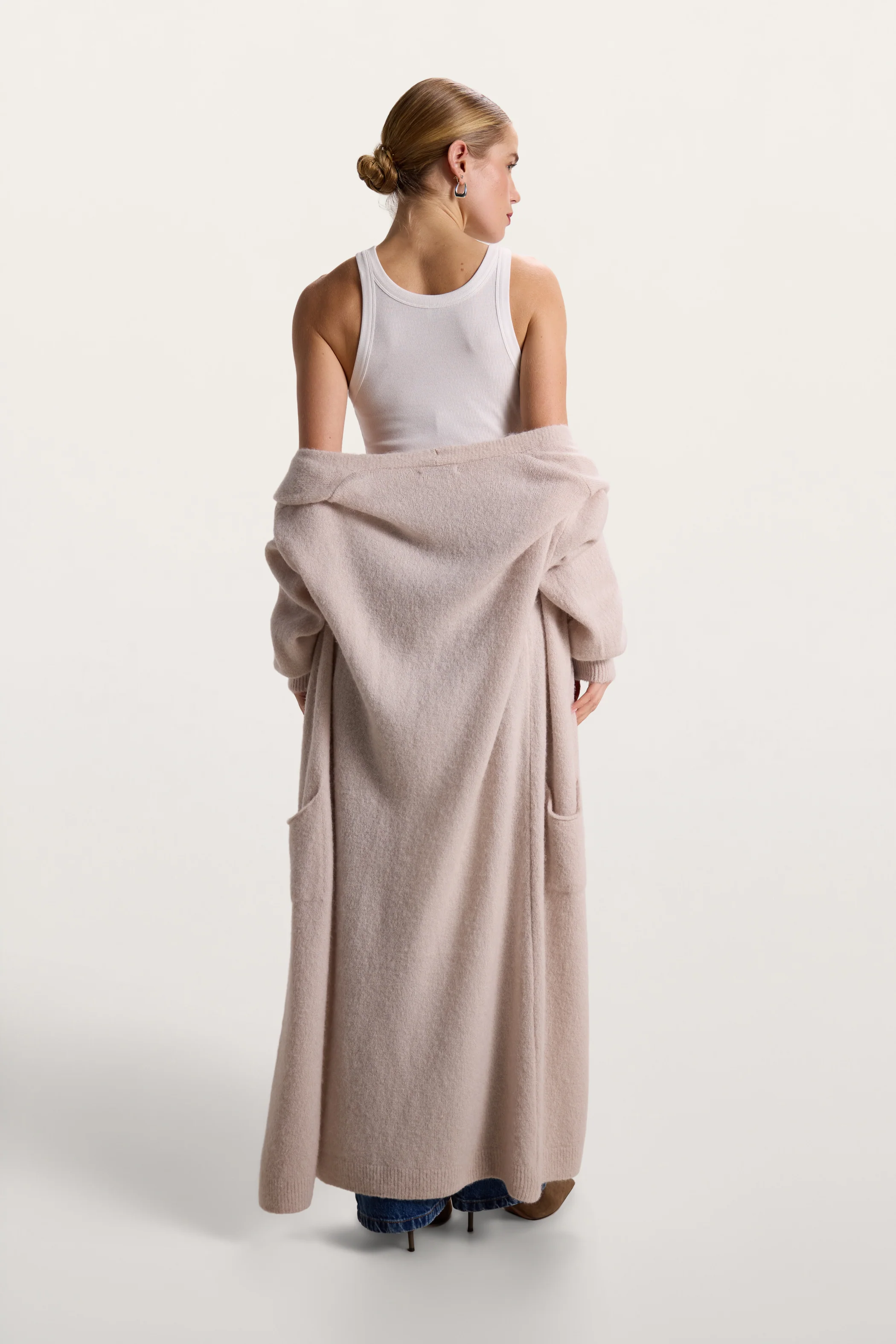Yasmin Open Cardigan | Beige | Alpaca Blend - Image 3