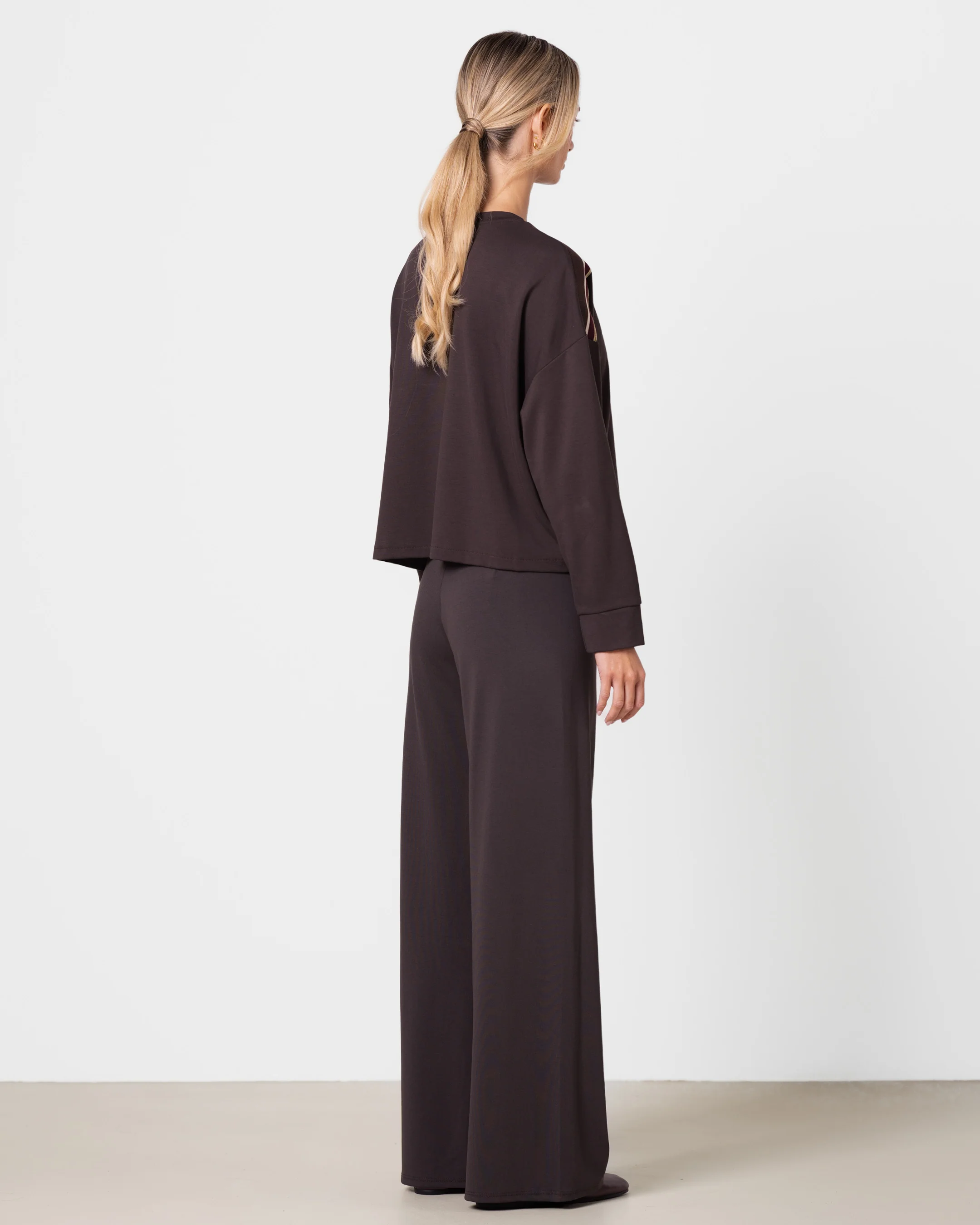 Yumi Elastic Waist Pants | Chocolate Brown - Image 6