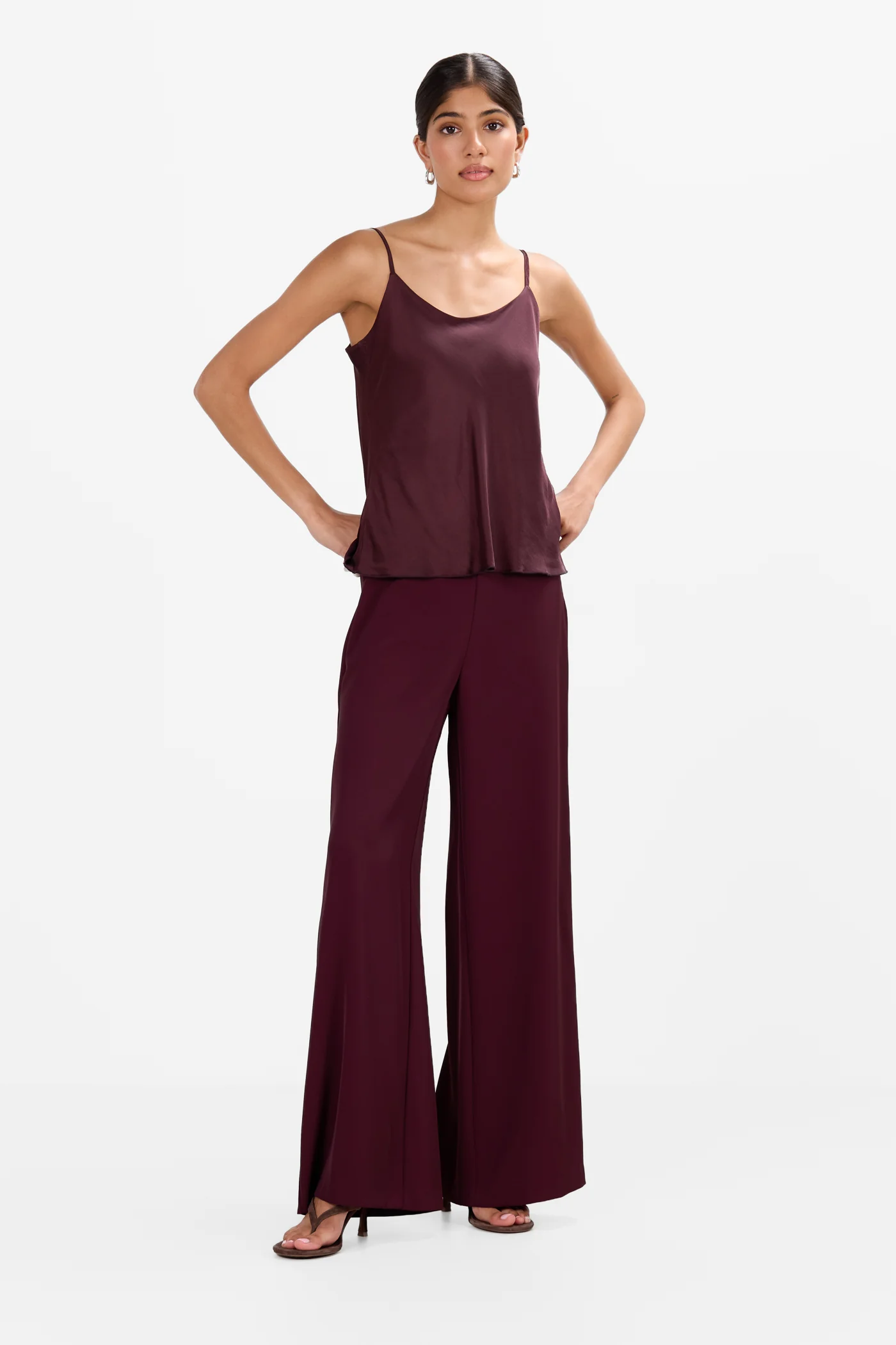 Zuri Trousers | Burgundy - Image 3