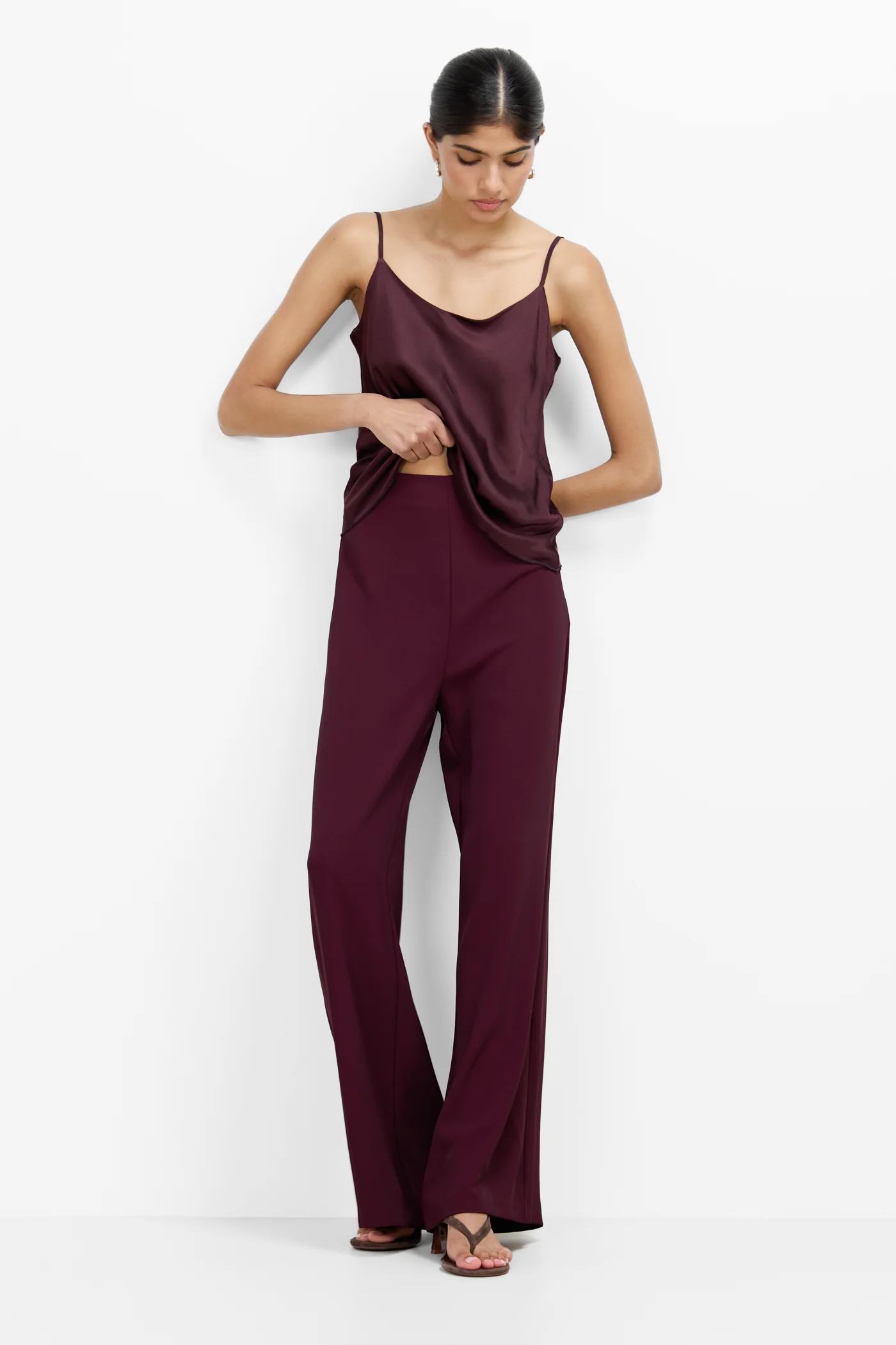 Zuri Trousers | Burgundy - Image 5